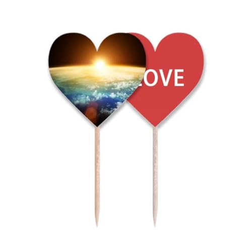 Cure-dents drapeau love heart illustration lable cupcake pick - 2