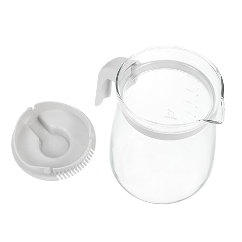 EXQUIMEUBLE 大容量耐熱ガラス冷水壺 素材製 滑らか表面 清掃簡単 快適人間工学ハンドル付き 家用ティーポット 茶器冷水ポット