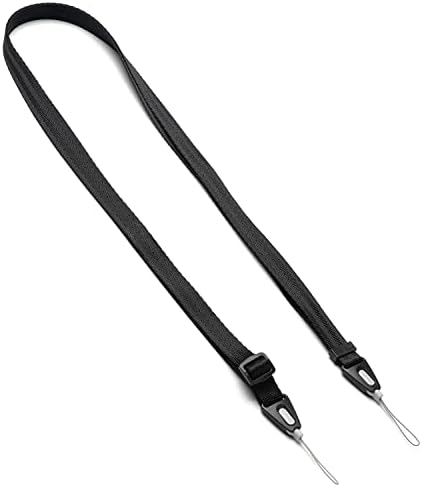 Ringke Lanyard Shoulder Strap, Universal Neck Crossbody Strap Designed for iPhone/Galaxy/Android Cell Phone Case, Digital Camera, DSLR, USB, Keys, ID - Ticket Band Black
