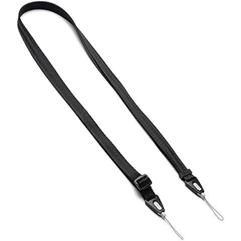 Ringke Shoulder Strap [Phone Lanyard] Designed for Camera Strap and Phone Strap, Adjustable Sturdy Universal Crossbody Strap Compatible with Camera and Phone Case - Black Cover