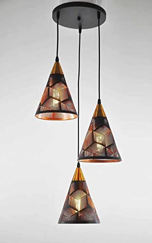 Image of Lyse Decor Hanging Lamps for Living Room, Pendant Lights for Drawing Room Center, Dining Table Light and Bedroom Lights (Without Bulb)