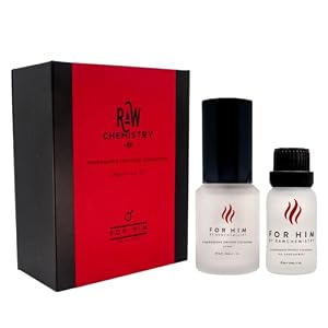 RawChemistry For Him Pheromone Infused Cologne Oil Concentrate 1.5 oz – Bold Long-Lasting Men’s Fragrance – Alcohol-Free, Travel Size Gift Set