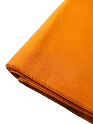 Image of Unstitched Cotton Astar /Lining /Cloth /Kapda Running into Meters for Suit,Sherwani,Kurti,Blouse /Choli,lehanga & Dress Materials(Available in 2,4,6 Meters Variation) (Orange, 4 Meter)