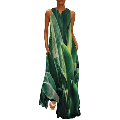 Robe soirée femme grande taille style boho imprimé tropical robe longue été