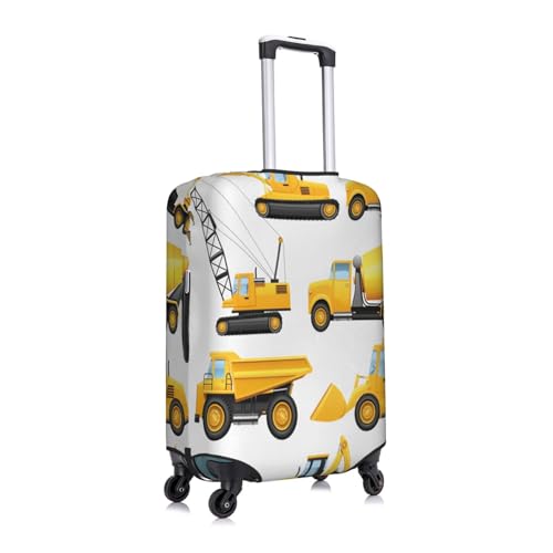 Construction Vehicles Machinery Trucks Luggage Cover for Suitcase, Suitcase Cover Protector Fit 22-24 Inch Luggage Travel Accessories, M3