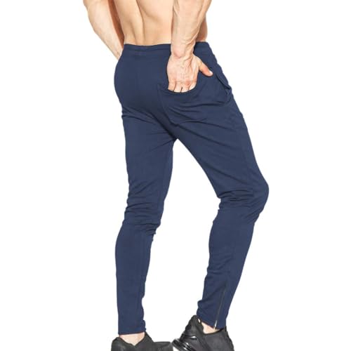 Image of BROKIG Mens Zip Joggers Pants - Casual Gym Workout Track Pants Comfortable Slim Fit Tapered Sweatpants with Pockets | Slim Tapered Fit Breathable Stretch Athletic Track Pants for Sport Training Running Hiking and Daily Active or Causal Wear