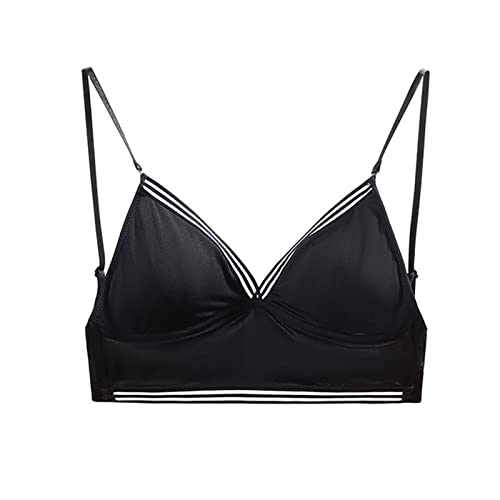 ARtray Bretelle Per Vestito Donna Estivo Ultra Sottile Reggiseno Brasier Senza Anello In Acciaio Sexy Indietro Aperto Bellissimo Reggiseno A Forma di U Maglietta Nero Donna Sexy, Nero , M