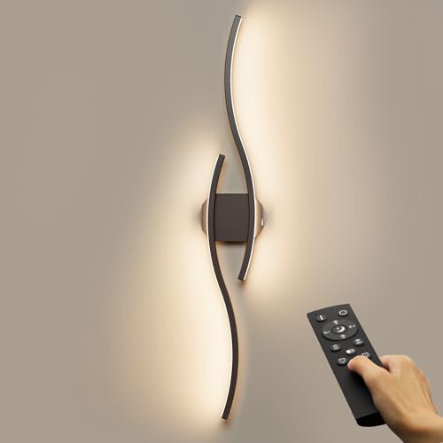 hunhun 40 Inch Battery Operated Wall Sconces, Wireless Wall Sconce with Remote Control, Rechargeable Sconces 3000K-6500K, RGB Dimmable Wall Lights for Living Room, Hallway, Bedroom (40 inch 