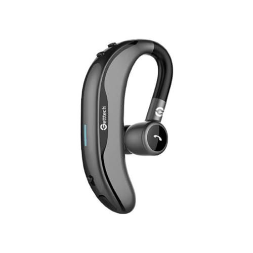 GETTTECH Auriculares de Clip Manos Libres Intune Bluetooth 5.0 Inalambrico con Micrófono (Gris)
