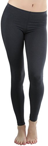 Image of ToBeInStyle Women's Skinny Fit Cotton Full Length Leggings Tights - Regular and Plus Sizes