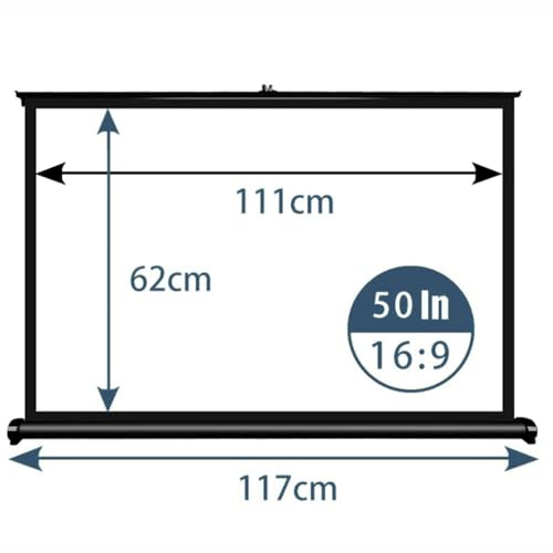 Pantalla portátil manual para proyector 50" 16:9 miniatura 7