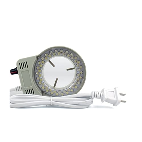Microscope 110-220V LED Output Adjustable Ring Light Iluminator Lamp for Industry Stereo Microscope Camera Magnifier Light Source(White)