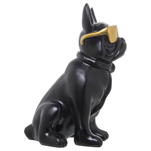 Figurine bouledogue résine lunettes idée cadeau déco créative originale - 3
