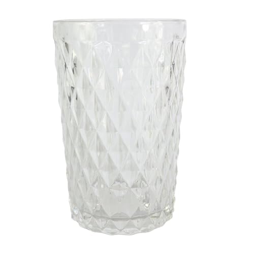 Conjunto de 6 Copos de Vidro Bico de Jaca, 370ml, Transparente - Design clássico e acabamento impecá