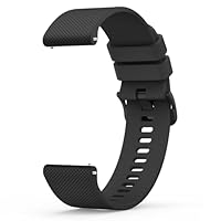 Amzpas Ersatz Uhrenarmbänder 20mm 22mm Armband Silikon,Uhrenarmband mit Schnellverschluss Ersatzbänder Watch Straps,Uhren Zubehör Uhrenarmbänder Watch Band für Damen Herren(20mm,Schwarz)