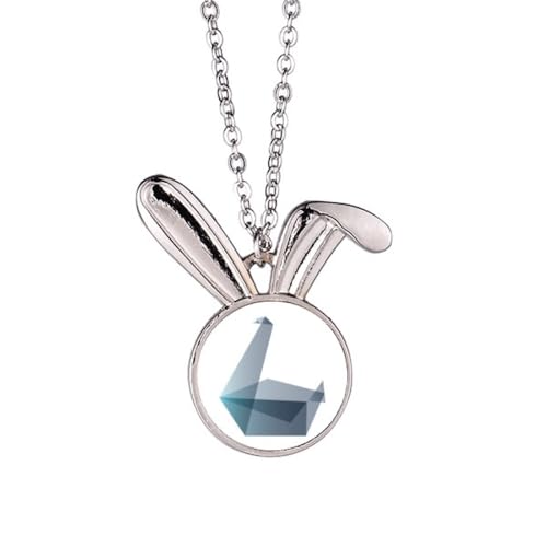 Collier oie géométrique Origa pendentif lapin idée cadeau anniversaire