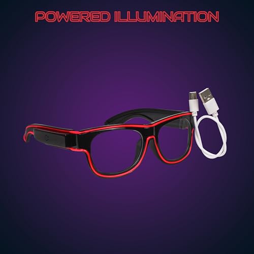 Image of Hookaba LED Jam Shade Party Glasses | Unisex Wireless Light-Up for DJ Night, Live Concerts, Halloween, Birthdays | Neon Specs for Boys, Girls, Kids | Dynamic Colors for Carnival & Clubbing