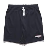 トミーヒルフィガー メンズ フレンチテリー ハーフパンツ スウェット ショートパンツ ズボン ネイビー L [並行輸入品]