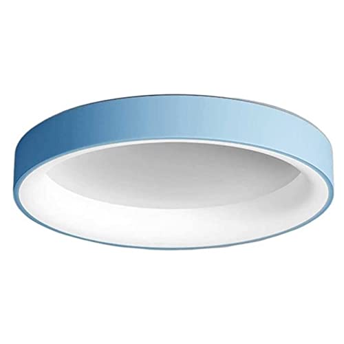 Plafonnier encastré LED tricolore mince et rond bleu pour un éclairage intérieur modulable