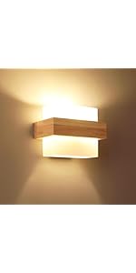 Applique Da Parete DELIPOP Legno E Vetro - Lampada E27 3 Temperature Colori Per Interni - Foto 5