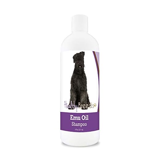 Healthy Breeds Bouvier des Flandres Emu Oil Shampoo - Gentle Cleanser that Provides Soothing Relief of Inflammation While Restoring Moisture Balance - Fruity Scent - 8 oz