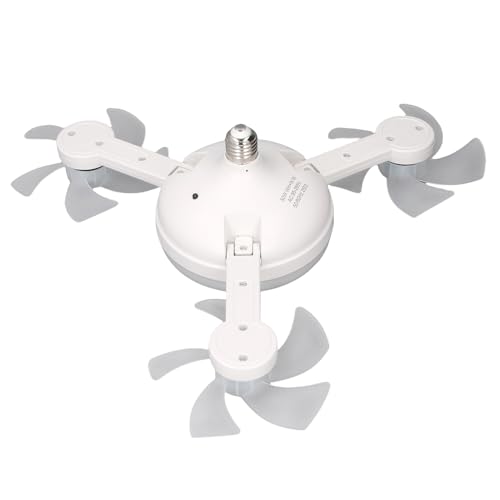 Ventilateur de plafond LED E27 télécommande éclairage dimmable 3 vitesses