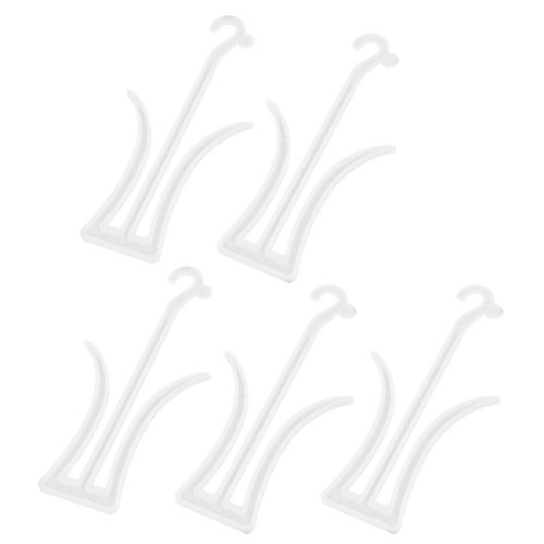 5 ganchos para secar zapatos de plástico blanco 18.5x8.5 cm miniatura 1