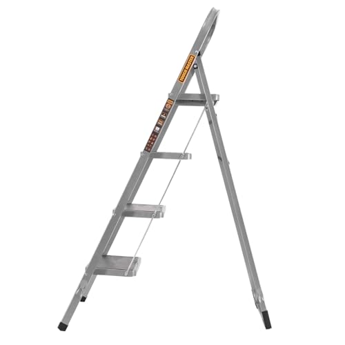 Escalera de plataforma compacta TOUGH MASTER de 4 peldaños de acero resistente 5