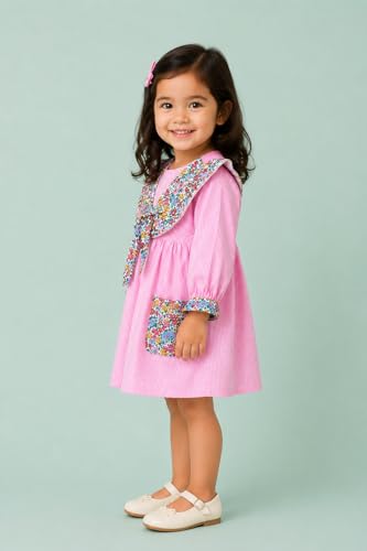 Image of Kidbea Girls Cotton Dresses | Stylish Printed & Checked Frocks | Party, Casual Summer Dress Collection for Kids