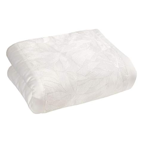 Sleepdown Luxury Sequin Leaf Floral Bedspread Cover