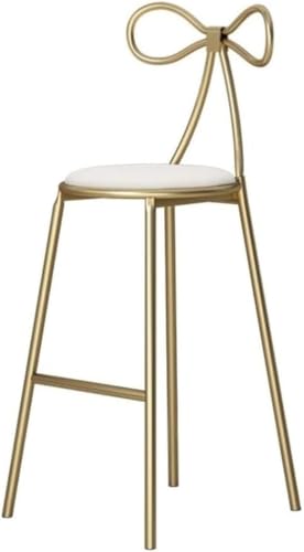 Tabourets de bar en cuir haut de gamme et structure artisanale en fer forgé