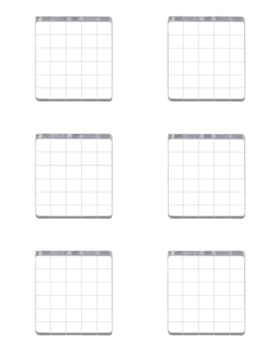 Luvilly 6Pcs Clear Acrylic Stamp Blocks, Acrylic Stamping Blocks, for Scrapbooking/Stamping Projects