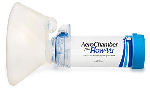 Plus Flow-VU Anti, Static Valved Holding Chamber (Mavi Yetişkin Büyük Maske)