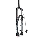 QHIYRZE Horquilla De Suspensión Bicicleta De Montaña 26/27,5/29'' Horquilla Air MTB Recorrido 160mm 15×100mm Eje Pasante Horquilla Delantera Negro 1-1/2 Cónico Ajuste De Rebote XC Am(Remote,26'')
