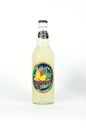 Lilley's Cider - Pineapple Cider 3.4% ABV - Sweet Lightly Sparkling Cider with Fresh Pineapple Juice & Crisp Apple, Vegan & Gluten-Free, Fruity & Tropical - 6x500ml Bottles