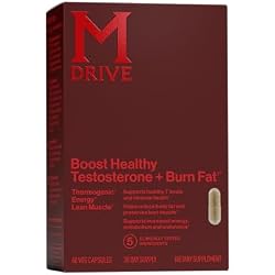Mdrive Boost and Burn Testosterone Booster and Fat Burner for Men, Energy, Strength, Stress Relief, KSM-66 Ashwagandha, Chromax, 60 Capsules