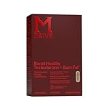 Mdrive Boost and Burn Testosterone Booster and Fat Burner for Men, Energy, Strength, Stress Relief, KSM-66 Ashwagandha, Advantra Z, Chromax, 60 Capsules