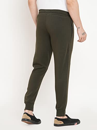 Image of Sweet Dreams Men Solid Joggers Olive