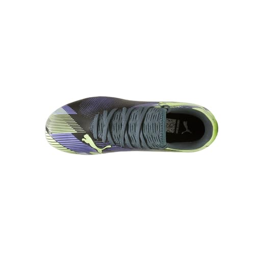 PUMA Future Play Firm Artificial Ground (Little Big Kid) Sneaker, Gray Skies/Elektro Purple/Fizzy Apple White, 6.5 US Unisex4