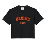Highland Park High School HS Highland Park NJ Vintage Sports Comfort Colors Crop Top