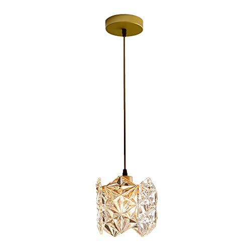 Lustre en verre rétro suspension E14 luminaire contemporain de salon