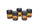 AFMNQZ 50Pack Set 1ML Amber Glass Bottle with Orifice Reducer and Cap Small Essential Oil Vials (1ML)