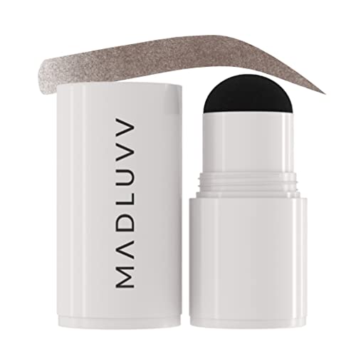 MADLUVV Brow Stamp Refill* - Color Stamp for Brows & Root Touch Up for Women & Men, Instantly Conceal Hair Loss, Grey Hair, Thinning Hair with Stain-Proof/Smudge-Proof Powder Formula (Medium Brown)