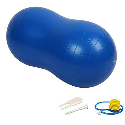 Stronrive Erdnussball Gymnastikball 90cm Aufblasbar Physio Rolle Fitnessball Doppelball Yoga Ball Pilates Ball Übung Ball Erdnuss Balance Ball mit Pumpe für Yoga Fitness Physiotherapie
