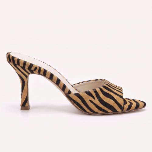 Image of Riekhany High Heel Mules for Women Slip On Open Pointed Toe Pumps Sandals