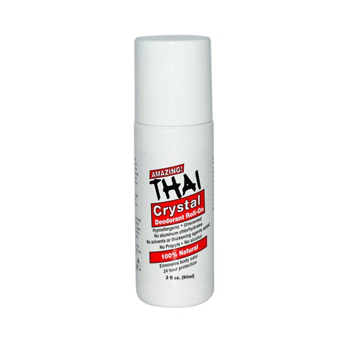 Thai Crystal Mist Roll On By Thai Deodorant Stone - 3 Oz, 3 Pack