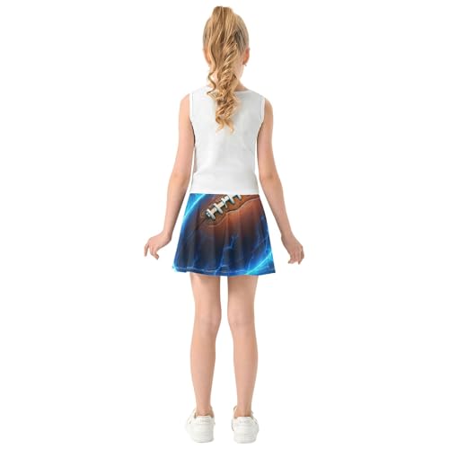 Joisal Cute Athletic Shorts Girls Skorts Tennis Skirts Toddler Girl Skort Blue Lightning American Football 4t4
