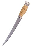 Wood-Jewel 23FPI Filetiermesser Fileerausveitsi iso mit Scheide Finnisches Anglermersser Fischmesser Jagdmesser Outdoormesser