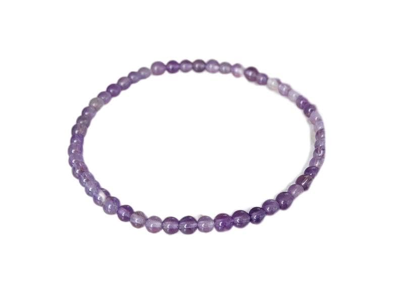 Bracelet d'améthyste 4mm pour apaiser le stress quotidien et retrouver le sommeil