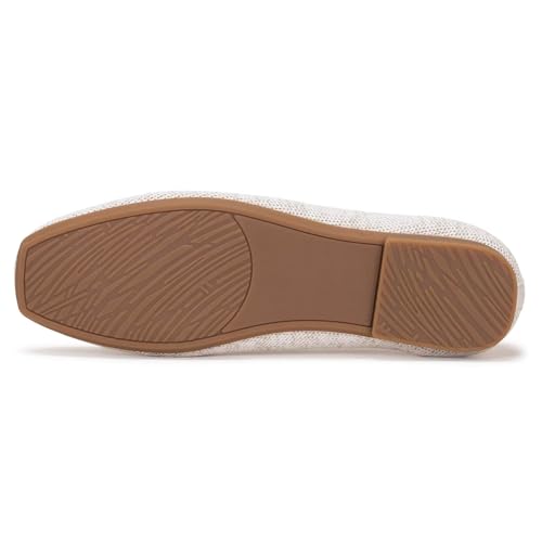 Image of Frank Mully Women's Loafer Flats Square Toe Comfortable Office Work Shoes, Cute Penny Loafer Slip On Walking Driving Shoes